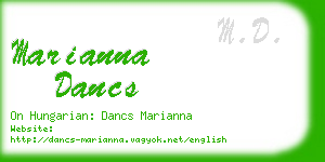 marianna dancs business card